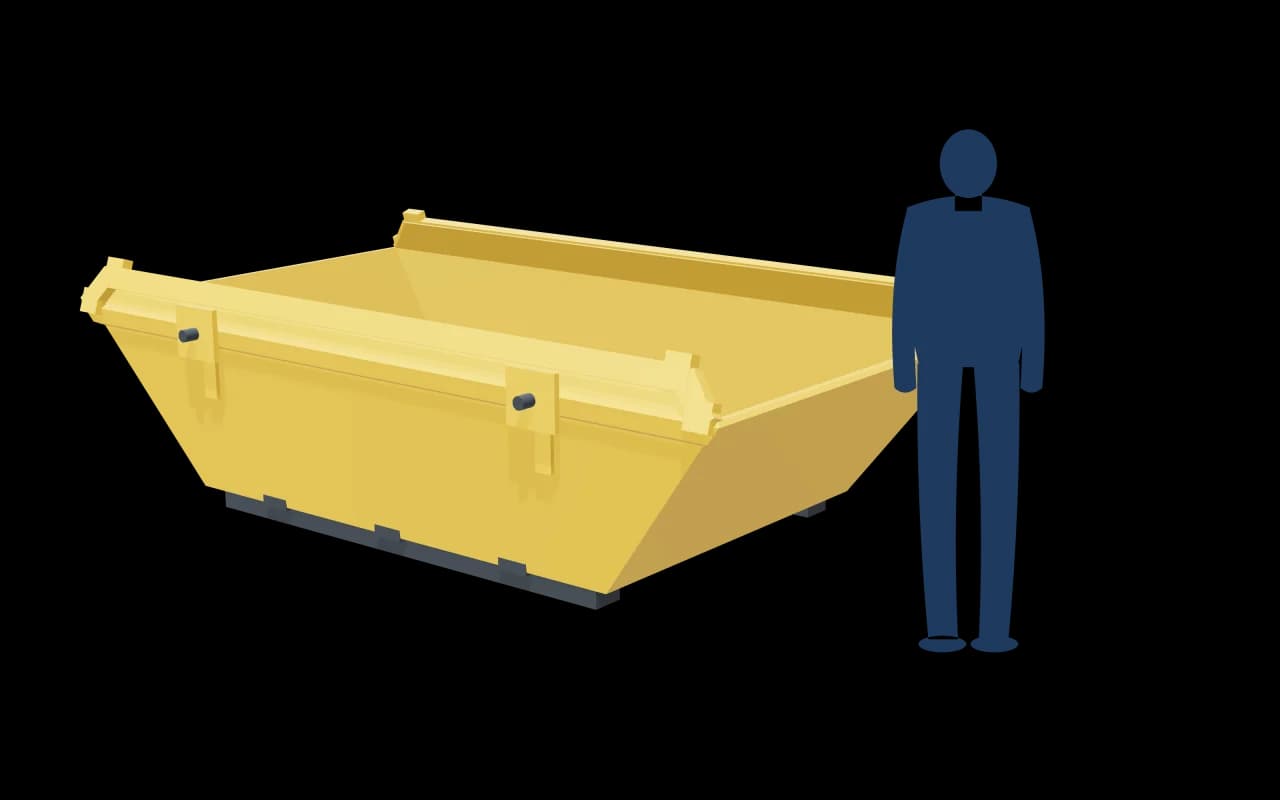 6 Yard Skip, drawn to scale