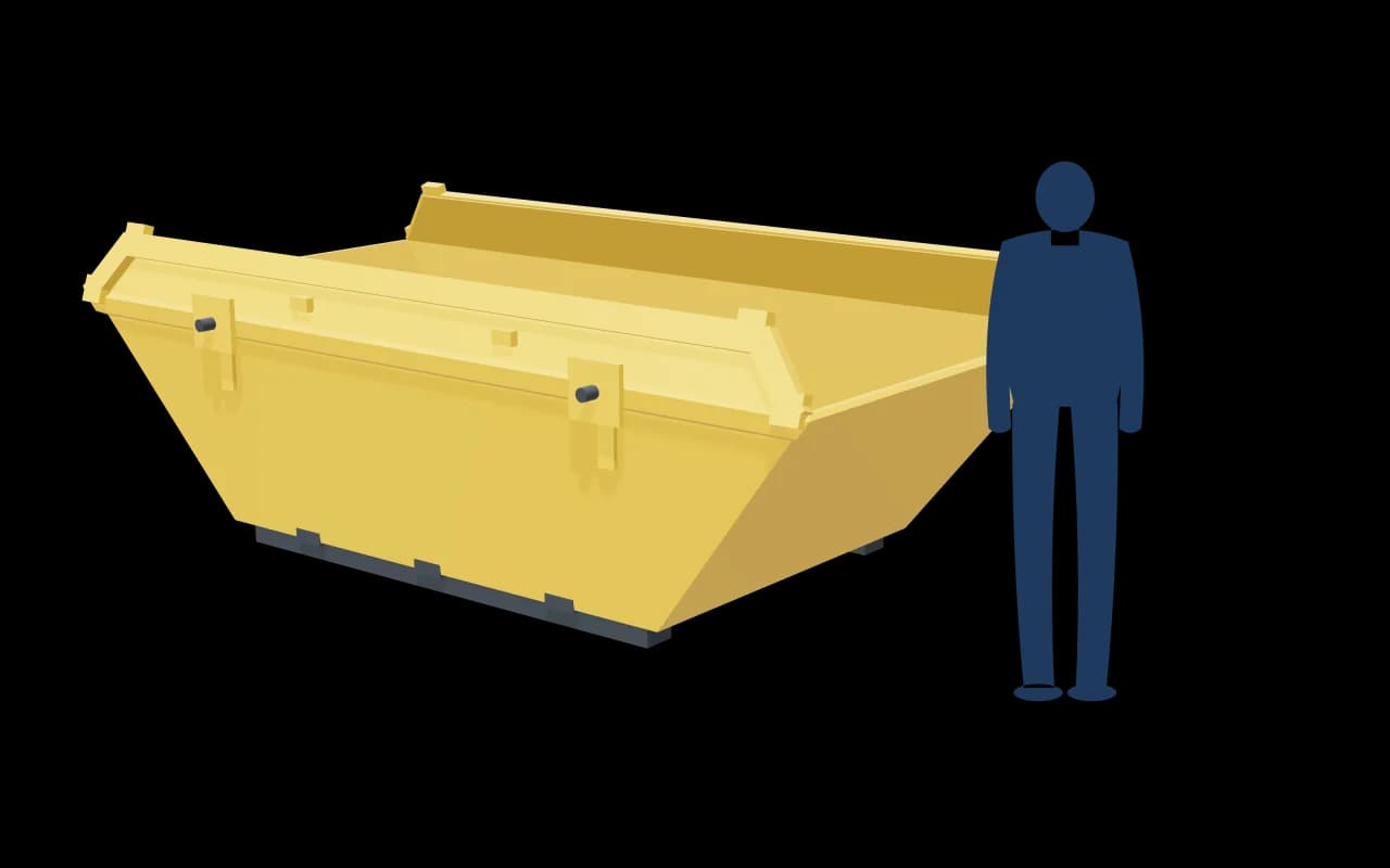 8 Yard Skip, drawn to scale
