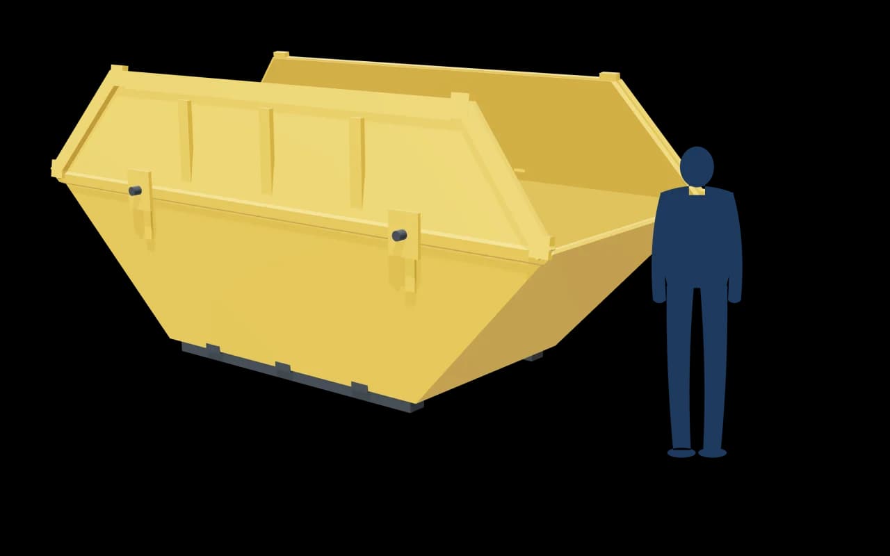 16 Yard Skip, drawn to scale